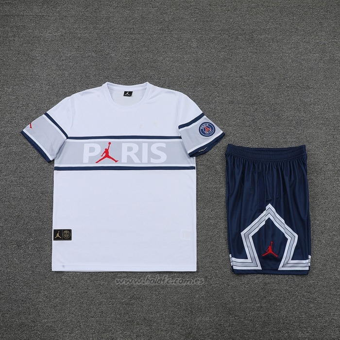 Chandal del Paris Saint-Germain Manga Corta 2022-2023 Blanco - Pantalon Corto